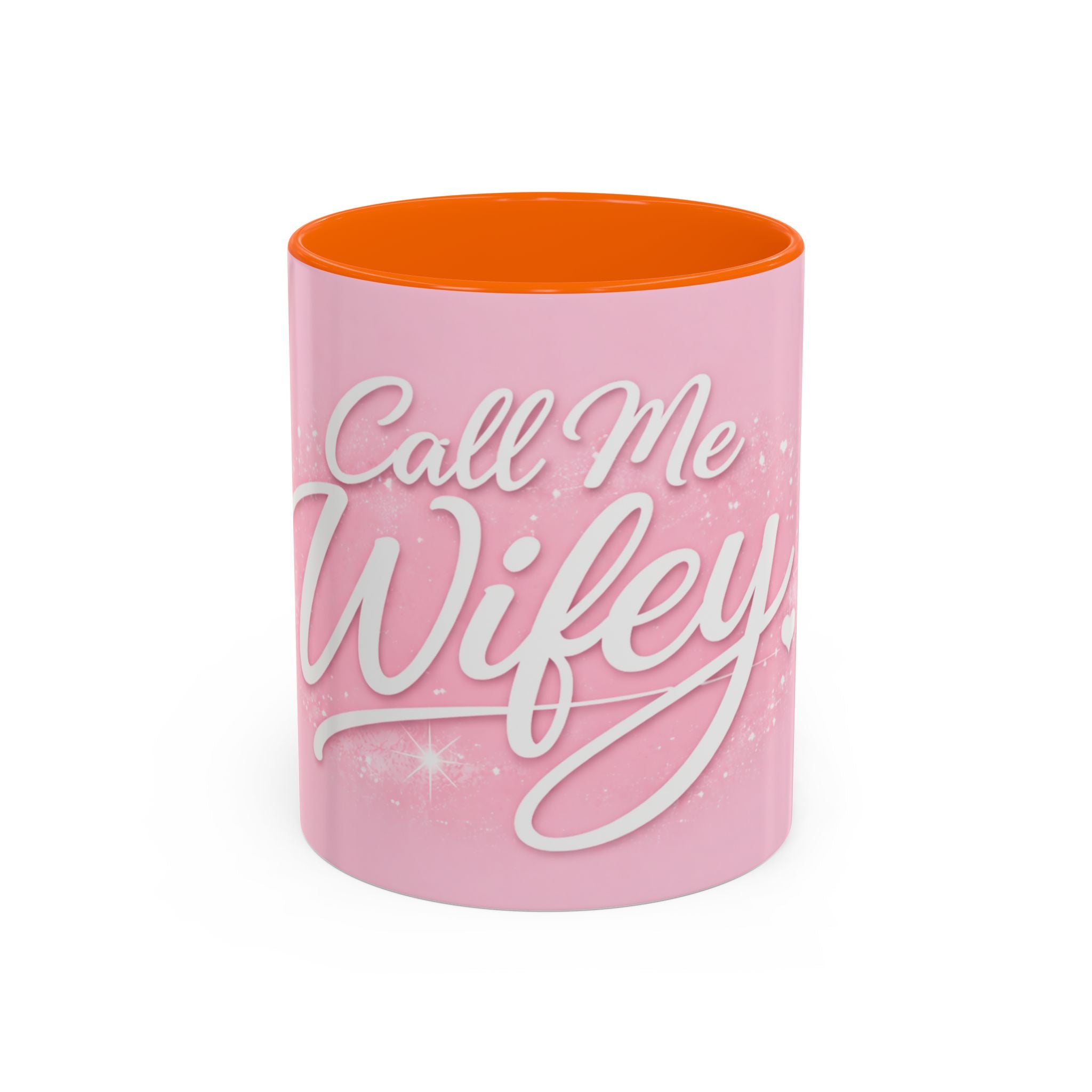 Call Me Wifey Pink Accent Coffee Mug – 11/15oz Romantic Bridal Gift